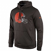 Men's Cleveland Browns Nike Practice Performance Pullover Hoodie - Brown,baseball caps,new era cap wholesale,wholesale hats
